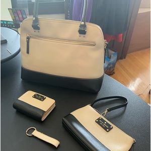 Kate Spade black and cream purse set